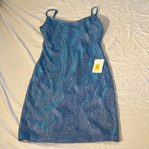 B. DARLIN - blue sparkle party dress (NEW WITH TAGS)